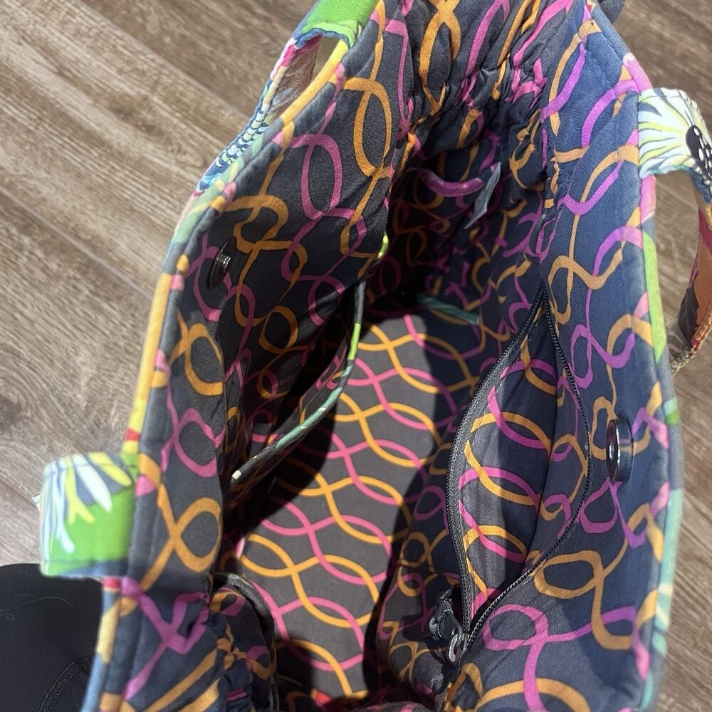 Vera Bradley Jazzy Blooms Bag Medium Floral Shoulder Double Strap Purse Tote - Picture 7 of 9